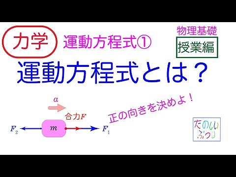 【運動方程式】高校物理 物理基礎 力学 運動方程式① 運動方程式とは？ 授業