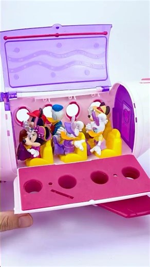 Satisfied with Unboxing pink micky mouse take the car to the plane ASMR Funny Videos #asmr #mickey