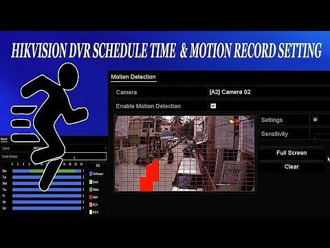 hikvision dvr recording setup schedule time & motion recording settings with sensitivity adjustment