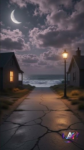 A Hidden Moonlit Coastal Village Created with AI | Cinematic Fantasy Short in 4K