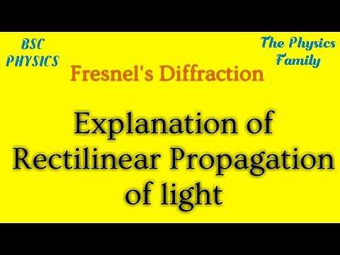 Explanation of Rectilinear Propagation of light /Fresnel's Diffraction / The Physics Family