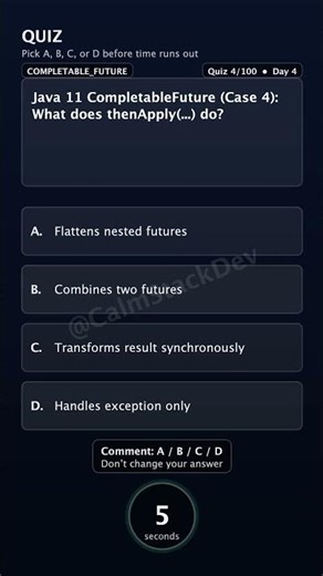 Quiz 204 thenApply Java11 | #shorts #java #quiz