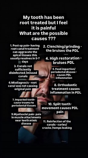 The causes of pain in a root filled tooth are many and varied here are my top tips #Alwayslearning | Specialist Endo Sydney- Clinical hacks
