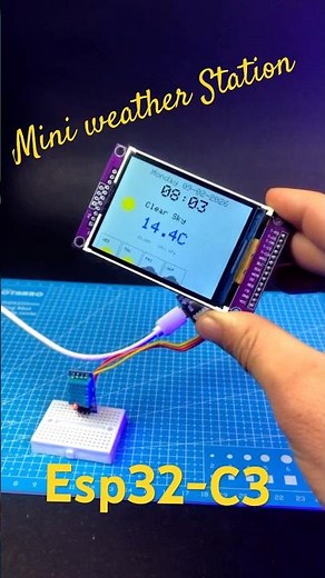 Live Weather Animation using Wireless-Tag Esp32-C3 #arduino #esp32 #tech