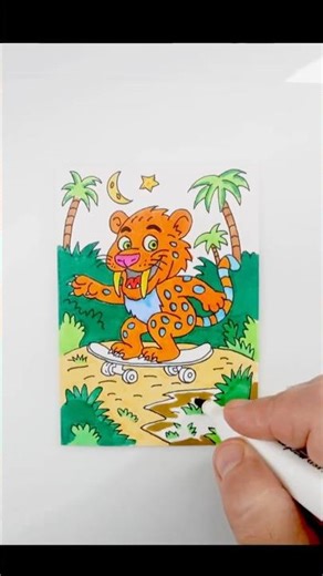 ⭐ Watch This Sabertooth Tiger Shred on a Skateboard! 🐯✨🛹