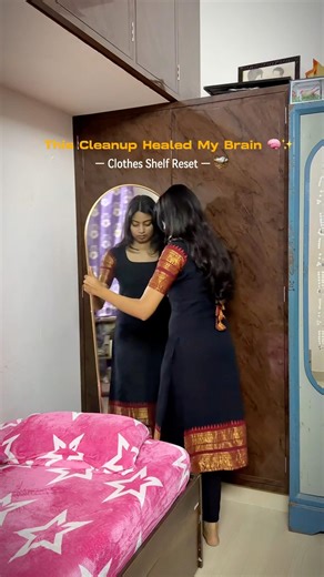 Shelf reset day ❤️✨. #shelf #cleaning #room #clothes #cloths #cleaningroutine #cleaningroom