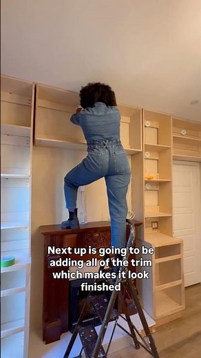 DIY Built-Ins with LED Lighting + Marble Backsplash?! 😱