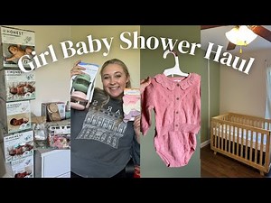 baby shower haul for a girl//nursery decor, clothes, and other baby essentials