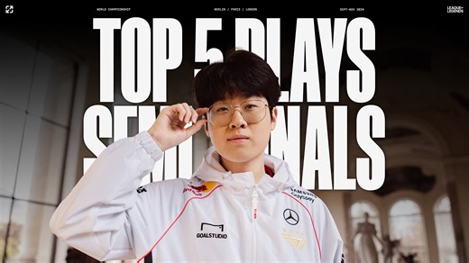 TWO TEAMS REMAIN. Here are your TOP 5 PLAYS from the #Worlds2024 Semifinals! | LOL Esports