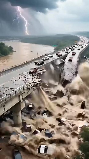 8.6K views · 3 comments | Bridge Collapses as Floodwaters Push to the Limit!...See more | Home design | Facebook