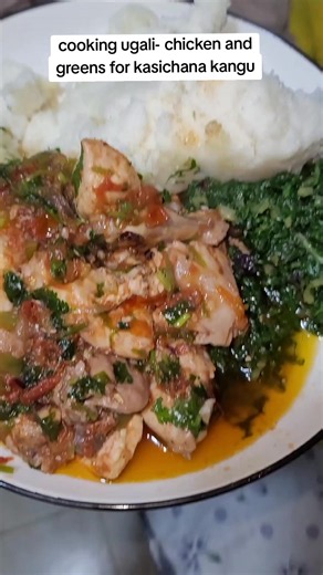 How to Make Ugali with Chicken and Greens