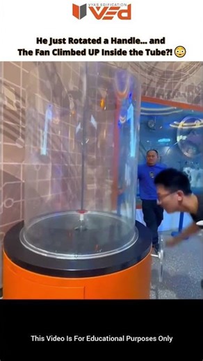 He Just Rotated a Handle… and the Fan CLIMBED UP?! 😳⚙️ | Physics Shock #shorts #viral