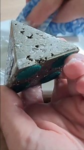 How To CLEAN PYRITE Crystals 🤩 Tip for cleaning dull tarnished pyrite #crystals #asmr