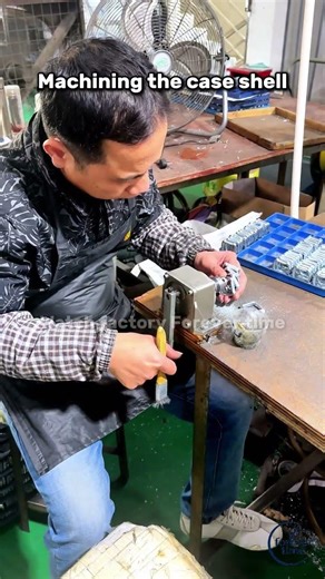 Machining the case shell #watches #watchfactory #watch #factory