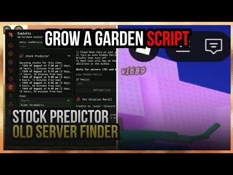 OP STOCK PREDICTOR & OLD SERVER FINDER! - Roblox Grow A Garden Script