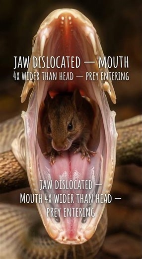 Sanp apna jaw dislocate karke 4x bada muh kholti hai — agar jaw wapas set na ho toh kya hoga? 😱🐍🦷