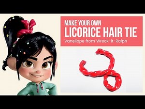 Make your Own: Vanellope's Licorice Hair Tie from Wreck-it-Ralph