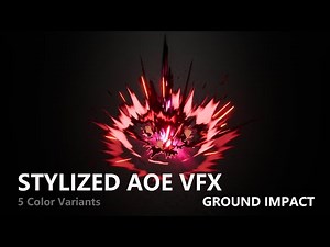 Stylized Ground Impact VFX AOE Explosion Effect for Unreal Engine 5