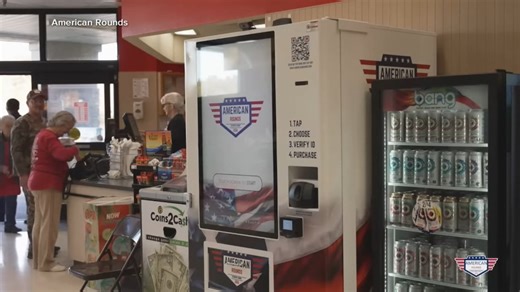 Vending machines sell ammo in grocery stores