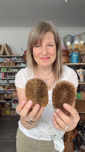 Sustainable Haus Mercantile on Instagram: "This plastic-free, eco friendly, natural fiber coconut brush is not just sustainable and nontoxic but just $6 and long lasting! Why would anyone want to use a plastic brush that is just going to leave micro and nano particles on your food and in the waste water that feeds out rivers and oceans? If you want a little extra cleaning you can soak it in a little vinegar (use half 5% vinegar and half water) for about 10 minutes. Otherwise just rinse with nont