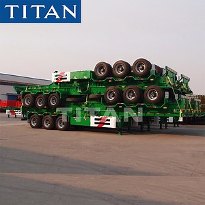[Hot Item] Titan 40 FT Container Chassis Frame 3 Axles Skeletal Semi Trailer