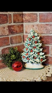 This is the finished Holly Tree that I did with the wipe back technique several days ago. Love this beauty! Thank you, Steven, for your custom order. I hope you find your tree as beautiful as I do! 😍 Holly tree is 11 inches on the base. Your choice of glaze color as well as bulb color and placement. $90 plus exact shipping. I invoice through PayPal goods and services which allows you to pay via PayPal, Venmo, debit or credit card. Please Message me to order! | Hazelbrook Farm & Forage