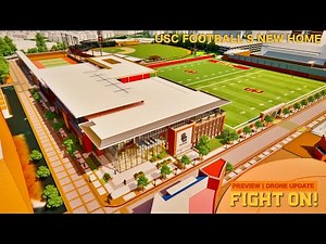 USC Football Performance Center Preview | Drone Construction Update
