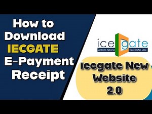 How to Download Custom Duty E Receipt For Icegate II Iecgate New Website 2.0 II E Payment Receipt