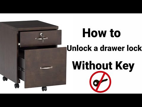 How to open a drawer lock without key,very simple and easy