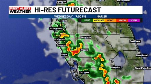 Weak frontal system to kick off a few storms on Wednesday