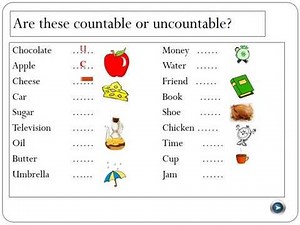 Countable and Uncountable Nouns