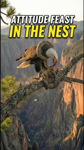 #Shorts Eagle vs Rattlesnake in the nest, brutal ending Bald eagle catches snake! #wildlife #animals
