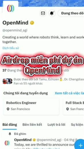 OpenMind dự án Airdrop có sự đầu tư của Pi Network#fyp #viral #openmind #pi #interlink @ITLG Đất Mũi