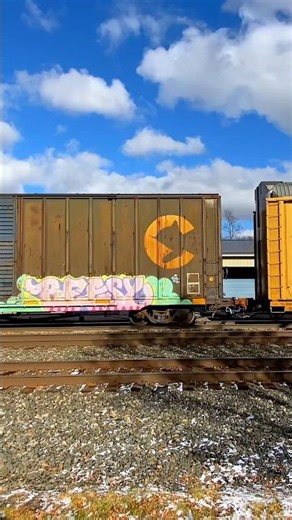#train #csx CSX chessie system box car￼ in Fairport NY 11/29/25
