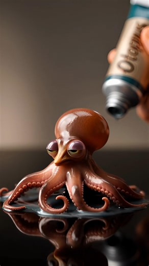 Surreal Paint Octopus 🐙 | Satisfying ASMR AI Art #shorts