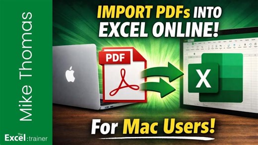 Mac Users: Need to Import PDFs into Excel? Power Query in Excel Online is Your Friend! | Mike Thomas
