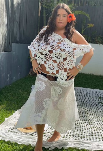 Crochet Swim Cover-Up Outfit