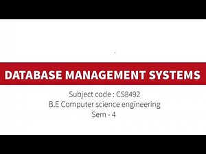 Database Management system (DBMS) Introduction In Tamil | #CS8492 cse sem 4 | DBMS course syllabus