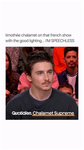 ohteen | he's so fine Timothée Chalamet stopped by Quotidien, aka 'that french show with the good lighting', to promote Marty Supreme in France,... | Instagram
