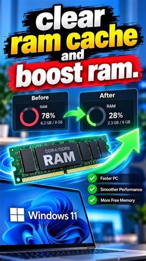 How To Clear Ram Cache And Boost Ram in Windows 11 ( 2026 )