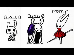 Drawing Hollow Knight Characters in Different Level 1 to Infinity 😱