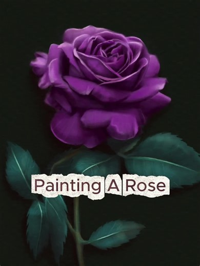 A video of some of my process digitally painting a rose 🌸🍃 #digitaldrawing #digitalpainting #artprocess #digitalillustration #flowerart