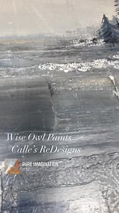 “A step into nature” …… using Wise Owl Paints and my favorite texture medium, Saltwash. Wise Owl Paints used….. Limestone Anchor Earth Gray Linen Black Saltwash These products can be purchased here….. https://callesredesigns.com/wise-owl/ | Calle's ReDesigns