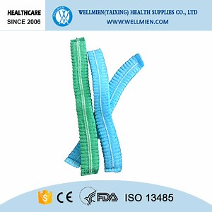 [Hot Item] Disposable Nonwoven Bouffant Clip Scrub Hat Caps