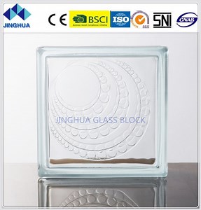 [Hot Item] Jinghua High Quality New Moon Clear Glass Brick/Block