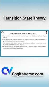 Transition State Theory #CSS #PMS #Chemistry #QuantumMechanics #Cogitaverse