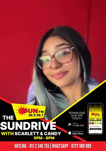 The SUNDRIVE with Scarlett Jones & Candy Spice From 5pm - 8pm! 🚗 listen live www.sunfm.lk 🌍 Guess the beat challenge! NOW! 🥳 Register in for SUNFM SUPERDAD 2025! 😉 Tune in now 98.9/98.7☀️ #drivetimeshow #scarlettjones #lka #eveningdrive #radioshow #podcast #candyspice #srilanka #musician | Sun FM