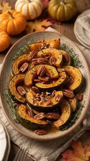 🍯🎃 Honey Butter Roasted Acorn Squash | Thanksgiving Side Dish! 🍁