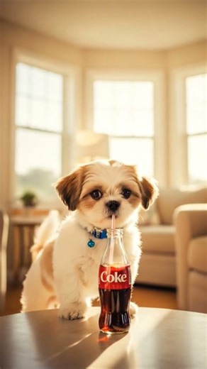 "Dog Drinks Cola Like a Boss 🥤🐶"