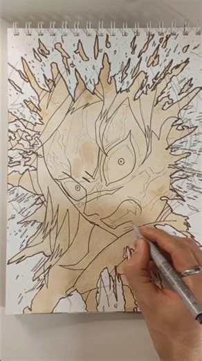 💥 EPIC Anime Power Drawing! | Intense Character Art #shorts #animeart